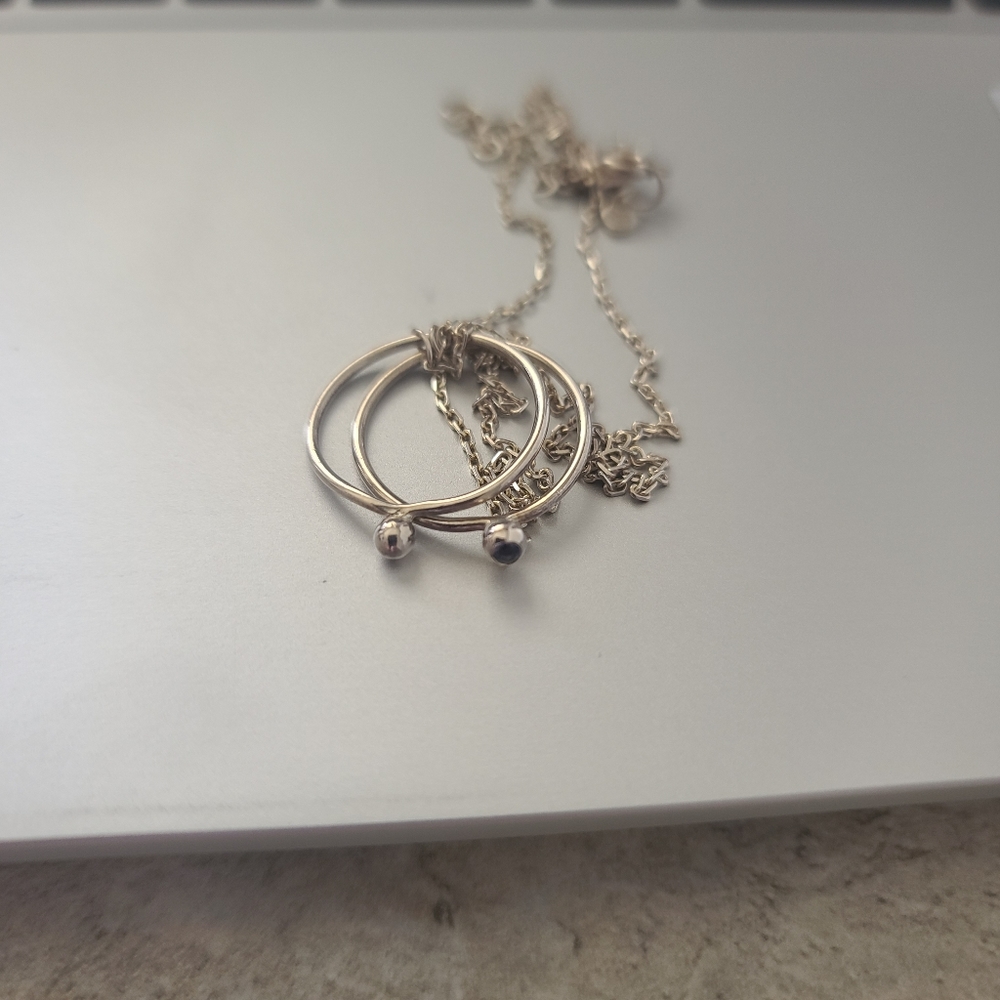 Links of London double ring pendant necklace